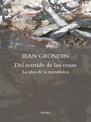 cover image of Del sentido de las cosas